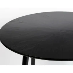 Housecraft Fabio Eettafel Rond Hout 100 cm Zwart