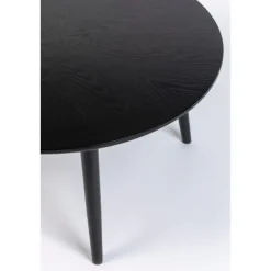 Housecraft Fabio Eettafel Rond Hout 100 cm Zwart