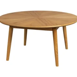 Housecraft Fabio Salontafel Rond Hout 80x80 cm Naturel
