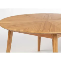 Housecraft Fabio Salontafel Rond Hout 80x80 cm Naturel