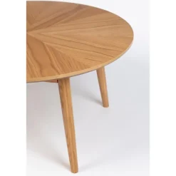 Housecraft Fabio Salontafel Rond Hout 80x80 cm Naturel