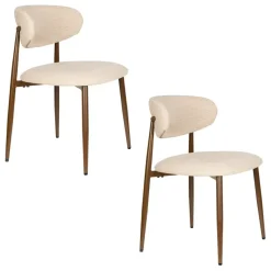 Housecraft Living Noor Eetkamerstoelen Beige - Set van 2