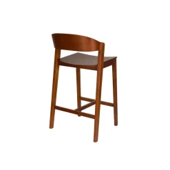 Housecraft Living Wooz Barkruk 65 cm Eikenhout Walnoot bruin