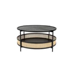 Housecraft Makoto Salontafel Rond 80x80 cm Zwart
