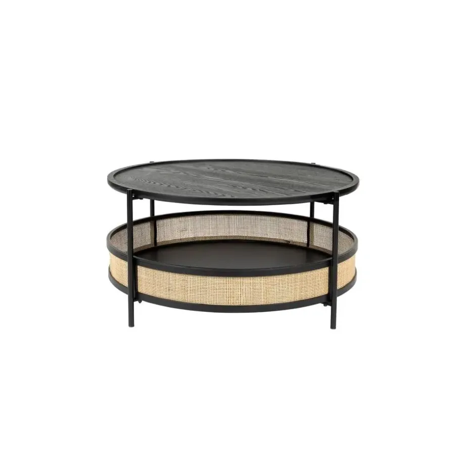 Housecraft Makoto Salontafel Rond 80x80 cm Zwart