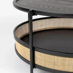 Housecraft Makoto Salontafel Rond 80x80 cm Zwart