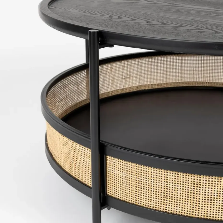 Housecraft Makoto Salontafel Rond 80x80 cm Zwart