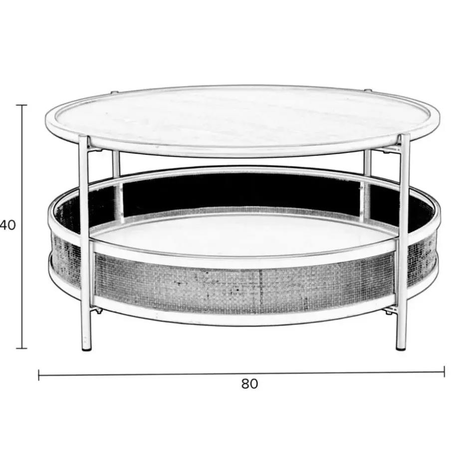 Housecraft Makoto Salontafel Rond 80x80 cm Zwart