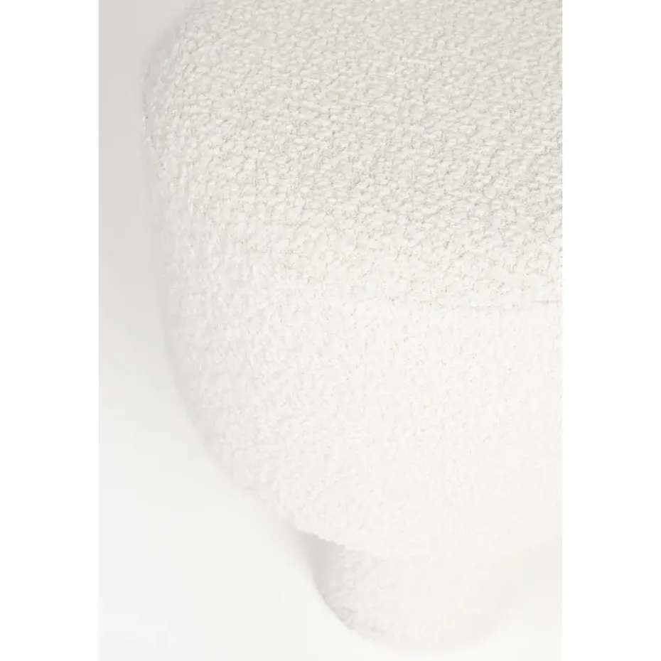 Housecraft Marcos Kruk/ Poef Bouclé Wit
