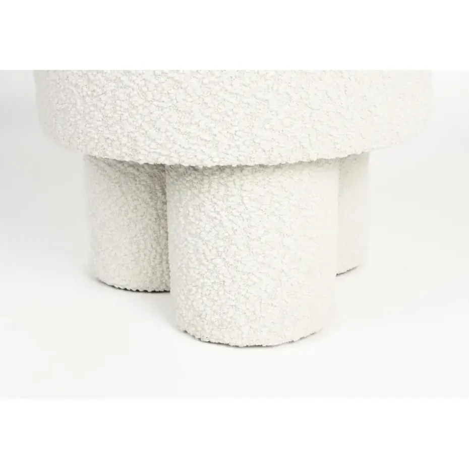 Housecraft Marcos Kruk/ Poef Bouclé Wit