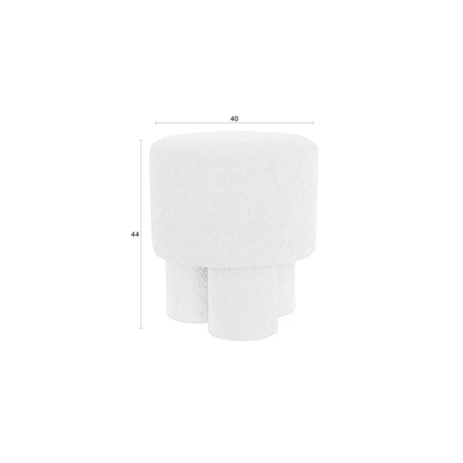 Housecraft Marcos Kruk/ Poef Bouclé Wit