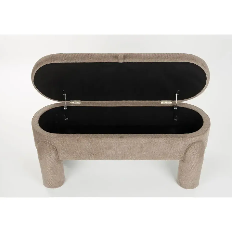 Housecraft Orly Bankje met opbergruimte 113 cm - Grijs