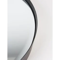 Housecraft Raj Spiegel/ Wandspiegel/ Badkamerspiegel Rond Metaal 60x60 cm Zwart