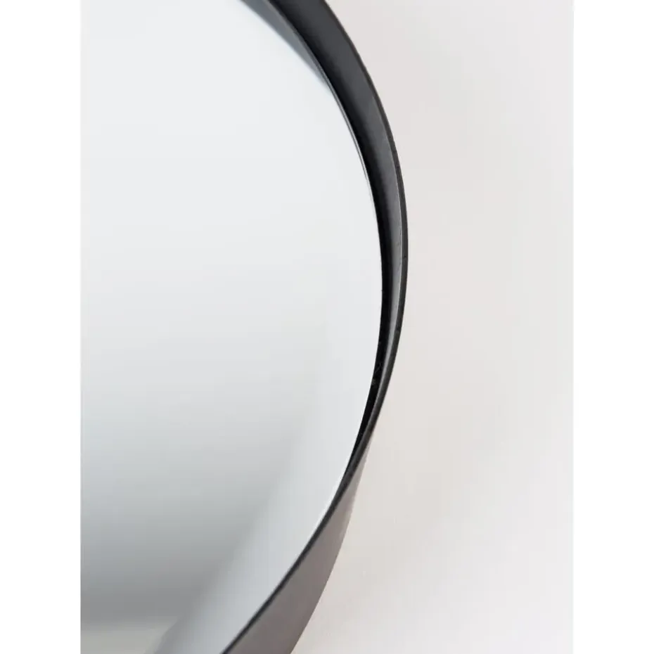 Housecraft Raj Spiegel/ Wandspiegel/ Badkamerspiegel Rond Metaal 60x60 cm Zwart
