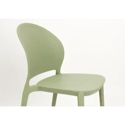 Housecraft Sjoerd Tuinstoelen/ Eetkamerstoelen Kunststof Groen - Set van 4