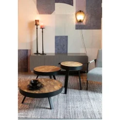 Housecraft Suri Salontafel Rond Hout Teak 70 cm Bruin