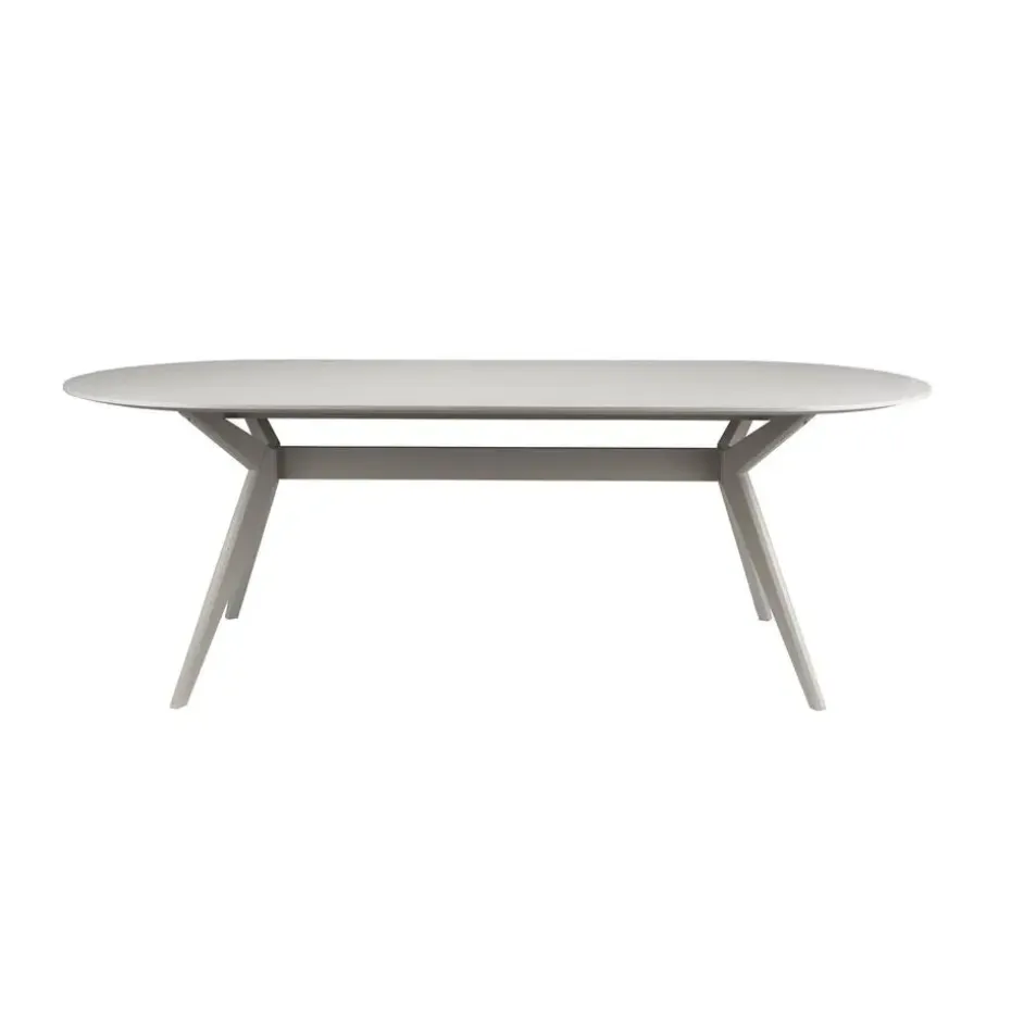 Housecraft Zeme Eetkamerstafel Ovaal 220x95 cm Hout Beige