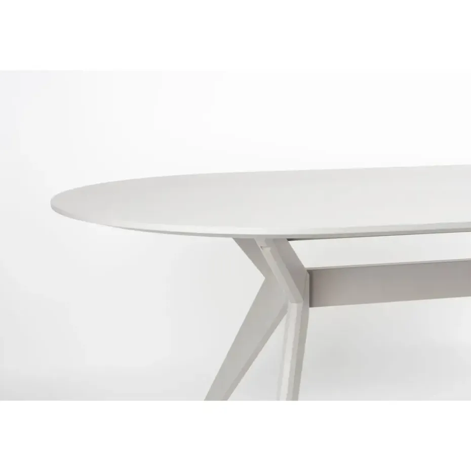 Housecraft Zeme Eetkamerstafel Ovaal 220x95 cm Hout Beige