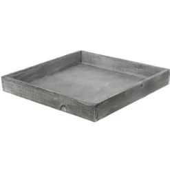 Houten dienblad /plateau - grijs - 30 cm - Woondecoratie