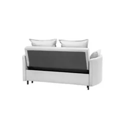 HOVIN - Slaapbank 2-zits - Lichtgrijs - Polyester