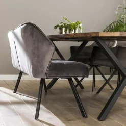 Hoyz - Eetkamerbank Raster - 180cm Breed - 3 Personen - Grijs