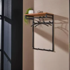 Hoyz - Kapstok Custom - 2x4 Haken - Acacia naturel