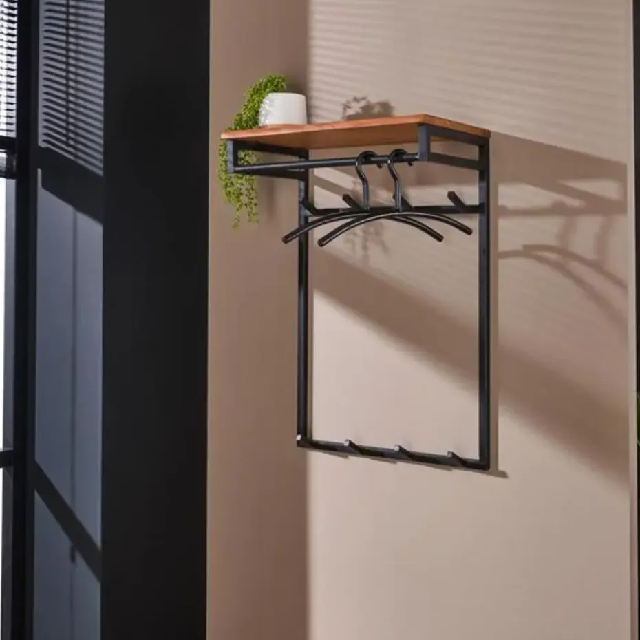 Hoyz - Kapstok Custom - 2x4 Haken - Acacia naturel