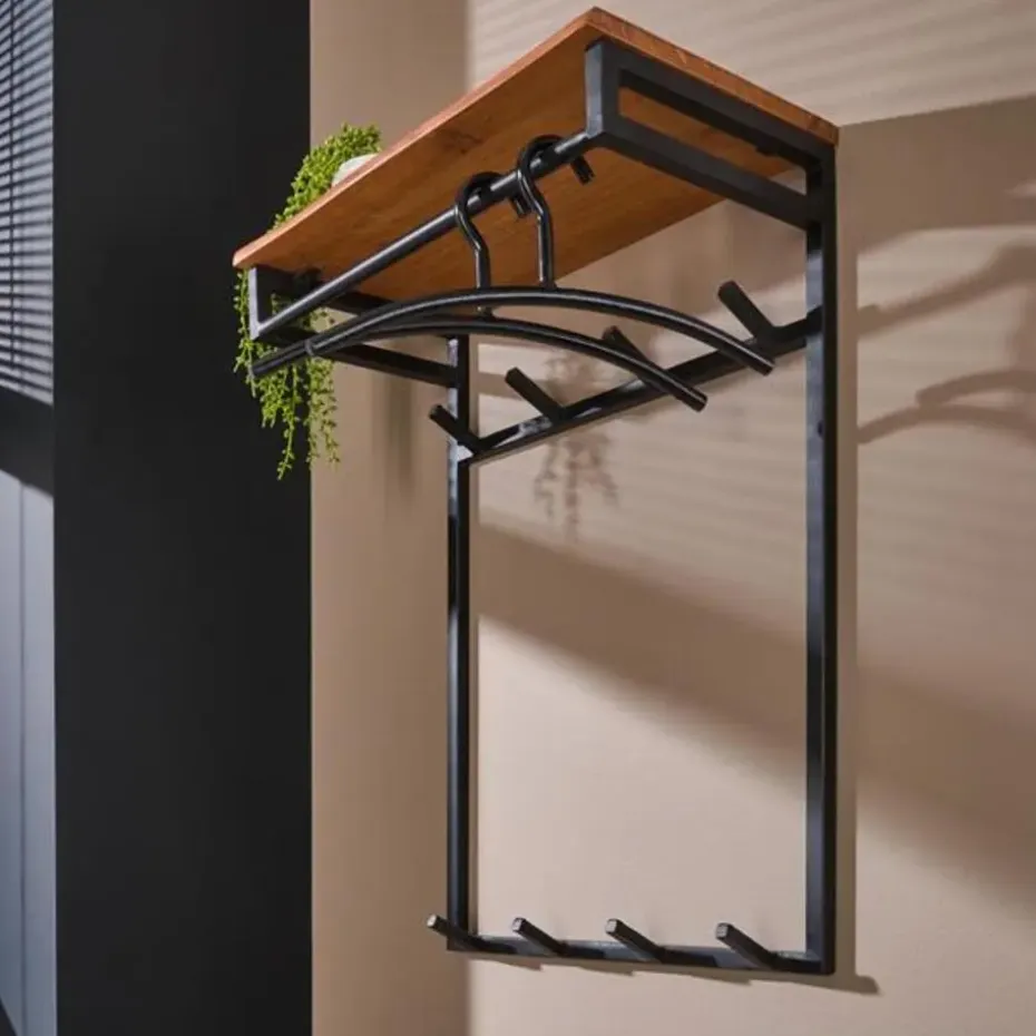 Hoyz - Kapstok Custom - 2x4 Haken - Acacia naturel