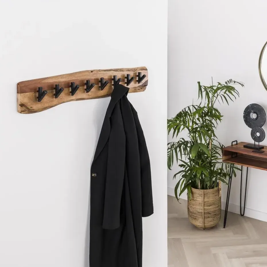 Hoyz - Kapstok Edge met 8 haken - Grijs - Wandkapstok