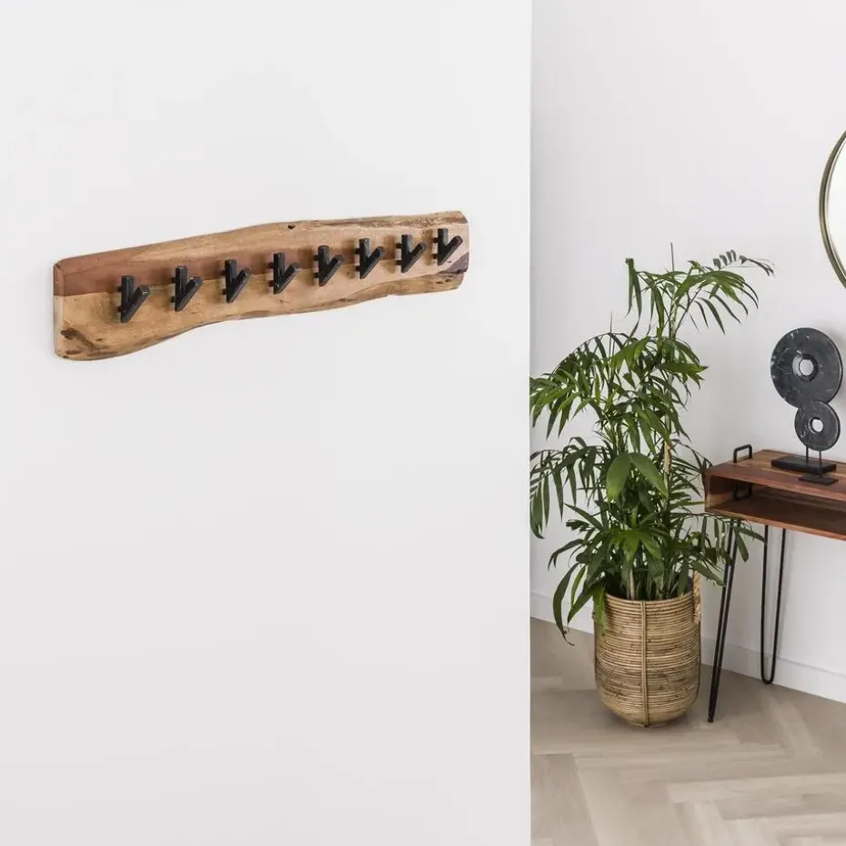 Hoyz - Kapstok Edge met 8 haken - Grijs - Wandkapstok