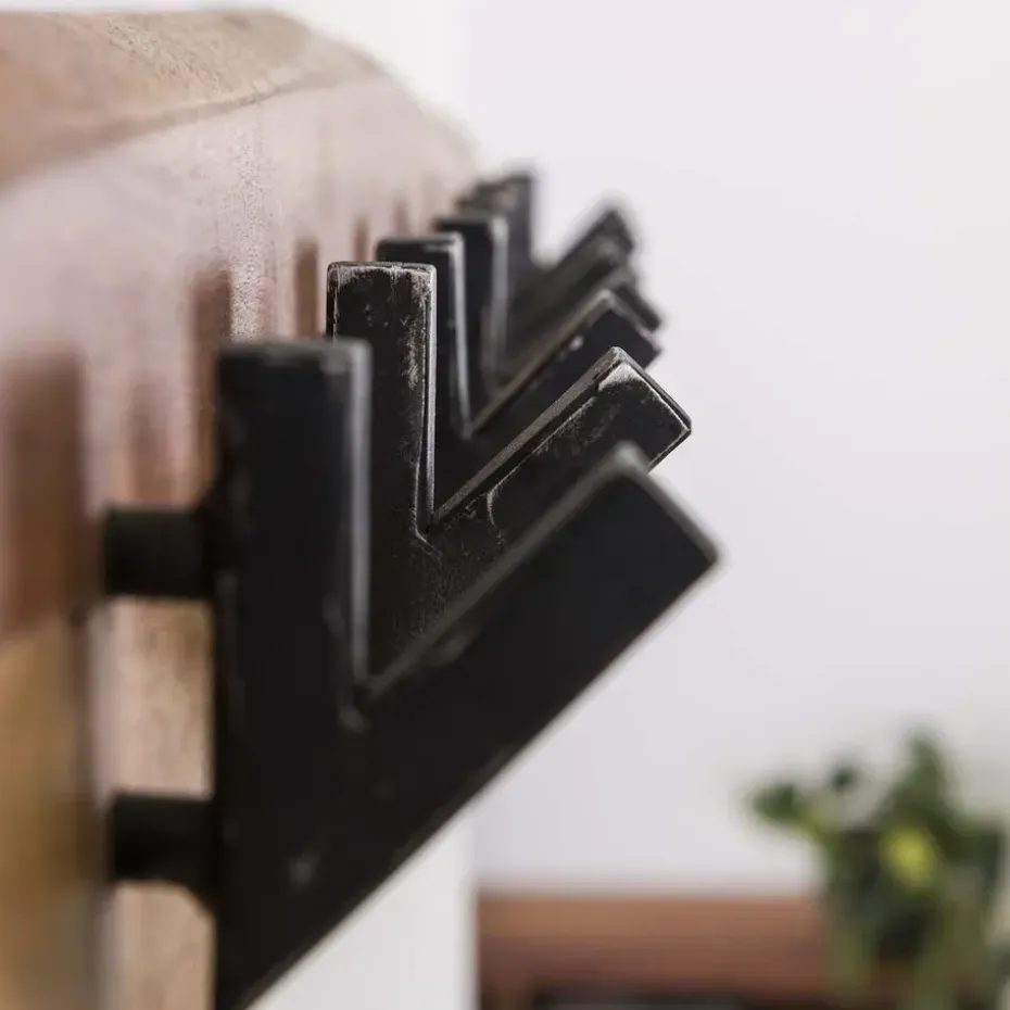 Hoyz - Kapstok Edge met 8 haken - Grijs - Wandkapstok