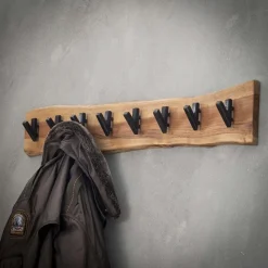 Hoyz - Kapstok Edge met 8 haken - Grijs - Wandkapstok