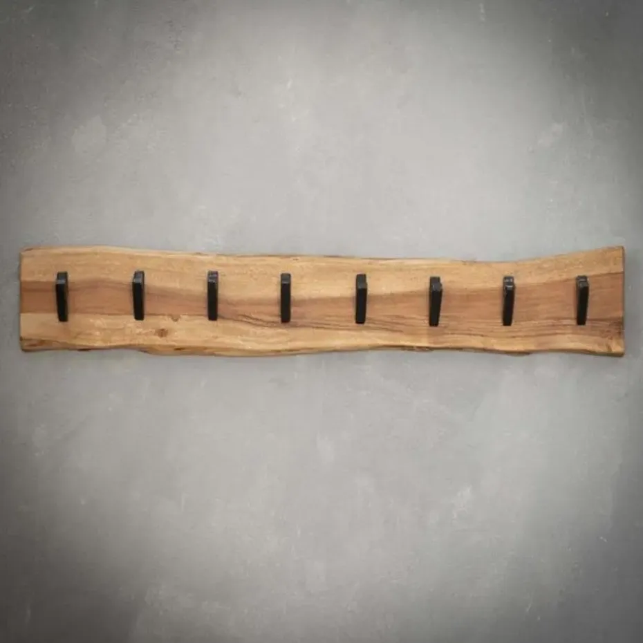 Hoyz - Kapstok Edge met 8 haken - Grijs - Wandkapstok