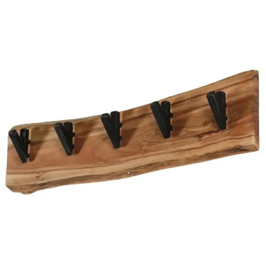 Hoyz - Kapstok Edge met 5 haken - Grijs - Wandkapstok