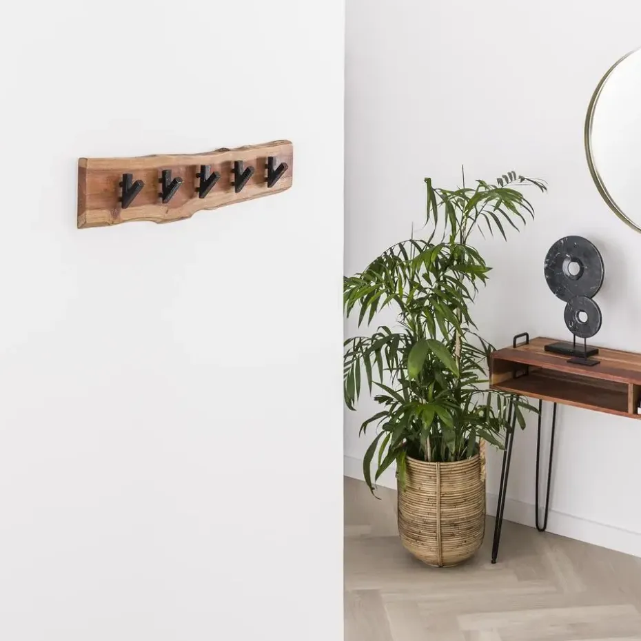 Hoyz - Kapstok Edge met 5 haken - Grijs - Wandkapstok