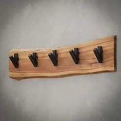 Hoyz - Kapstok Edge met 5 haken - Grijs - Wandkapstok