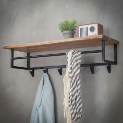 Hoyz - Kapstok Edge met 6 haken - Grijs - Wandkapstok