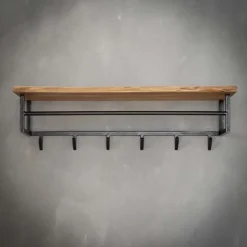 Hoyz - Kapstok Edge met 6 haken - Grijs - Wandkapstok