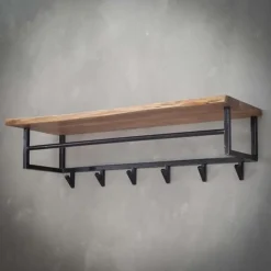 Hoyz - Kapstok Edge met 6 haken - Grijs - Wandkapstok