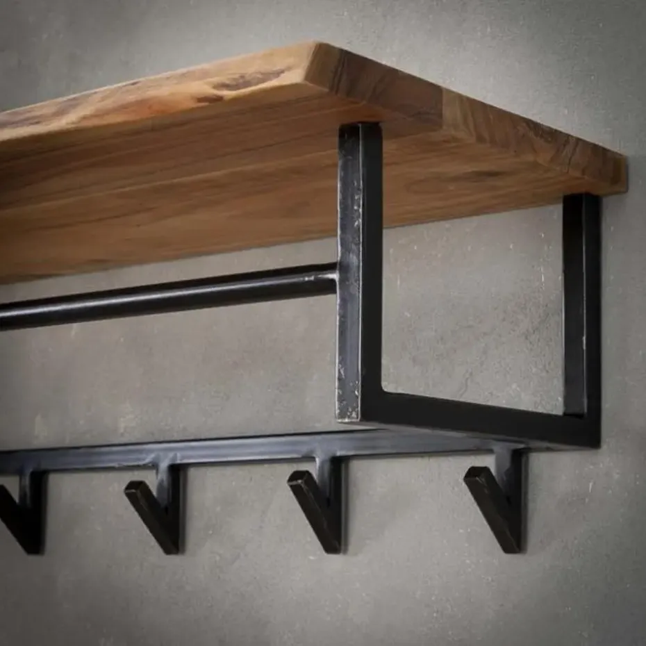 Hoyz - Kapstok Edge met 6 haken - Grijs - Wandkapstok