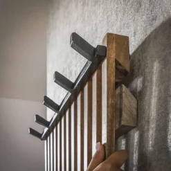 Hoyz - Kapstokrek Tweak - 14 Haken - Mangohout - Zandkleur