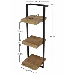 Hoyz - Wandplank Edge - 30cm - Acaciahout - Bruin