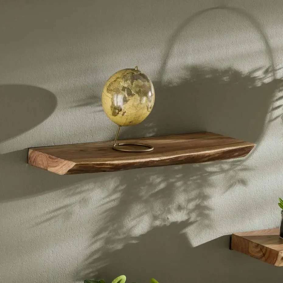 Hoyz - Wandplank Edge - 60cm Breed - Bruin - Acaciahout