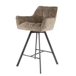 Hoyz Collection - Barstoel Raster Draaibaar - 2 Stuks - Rich Champagne