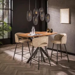 Hoyz Collection - Bartafel Arhus 140cm - Massief Acacia Naturel