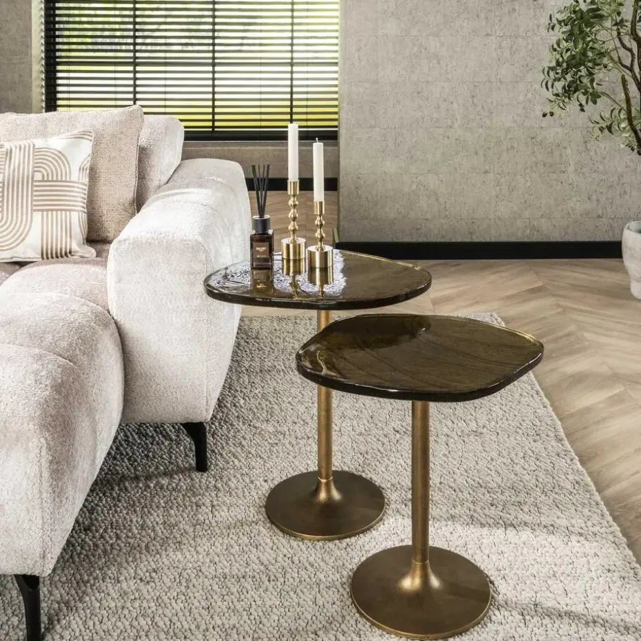 Hoyz Collection - Bijzettafel Eclipse S - Goud Antiek Finish