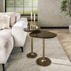 Hoyz Collection - Bijzettafel Eclipse M - Goud Antiek Finish