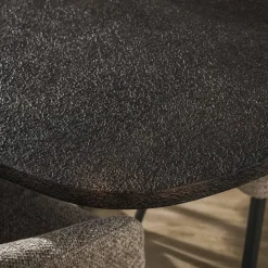 Hoyz Collection - Eettafel Metallic Deens Ovaal 180 Cm - Zwartbruin