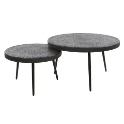 Hoyz Collection - Salontafel Drop Shape - 3D Zwart Bruin - Set van 2