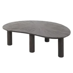 Hoyz Collection - Salontafel 110cm Niervormig Maya Teak - Teak Rust Brown